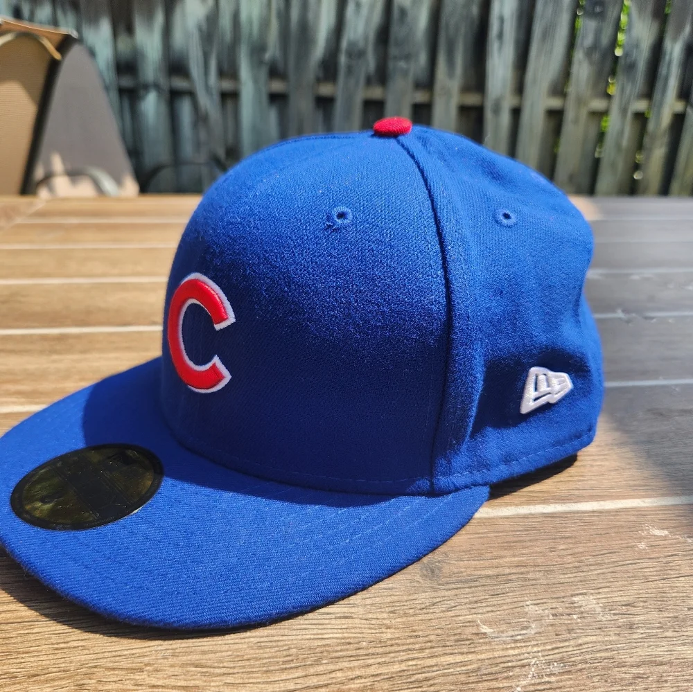 New Era 59FIFTY Chicago Cubs MLB Fitted Hat Blue Size 8